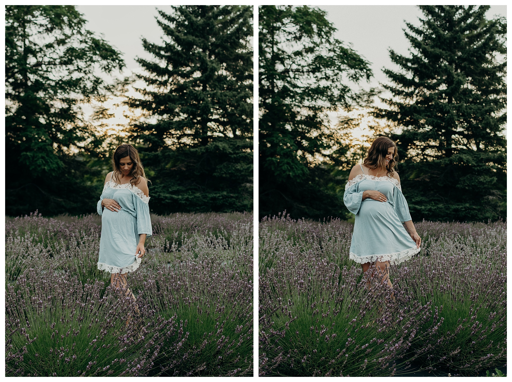 Sunset Lavender Field Maternity Session-Rebecca Alexandra Photography
